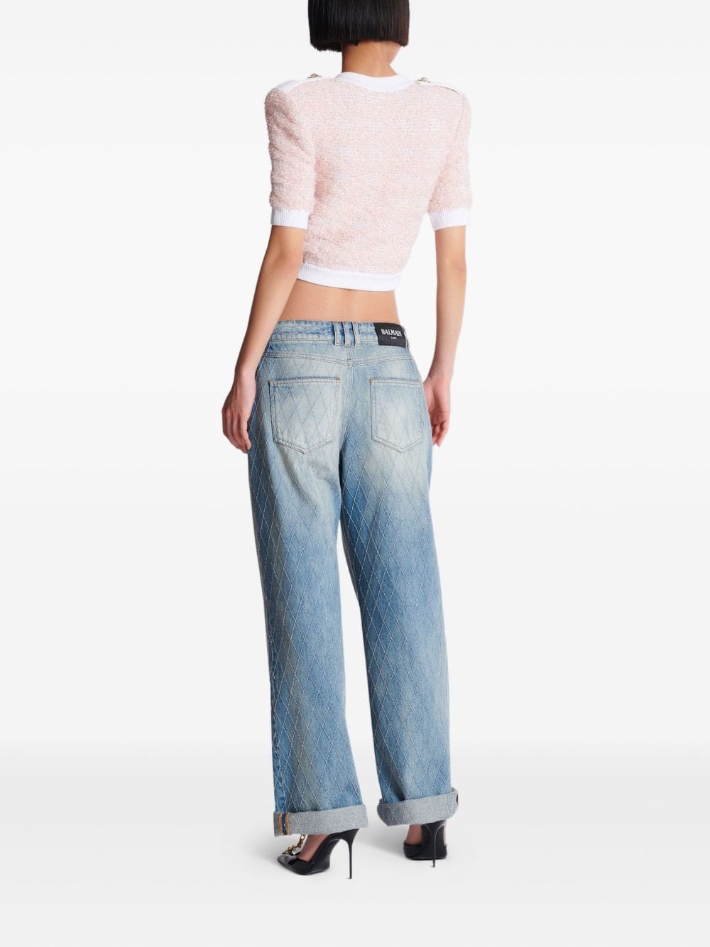 Balmain Topwear Balmain Sweaters Pink Balmain Sweaters Pink Brand
