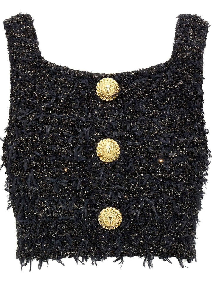 Balmain Topwear 38 Balmain Top Black Balmain Top Black Brand