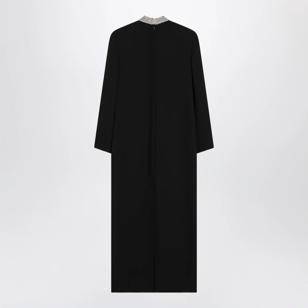 Valentino - Black silk Cady Couture dress Brand 42  IT