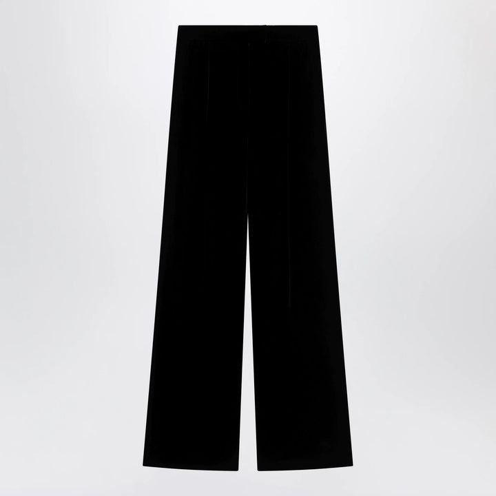 Valentino - Black viscose-blend trousers Brand 40  IT