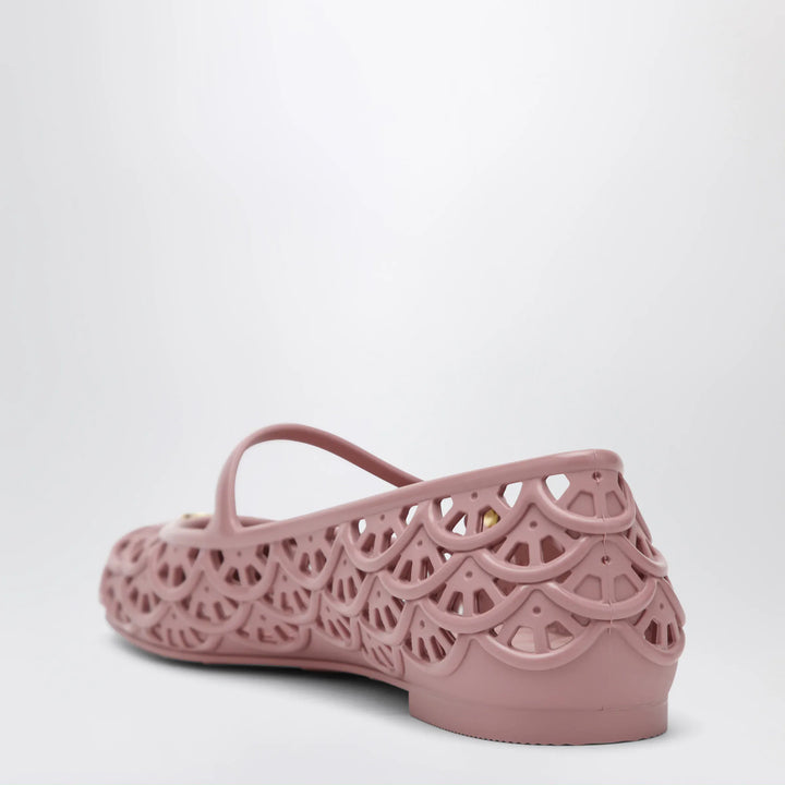 Valentino Garavani - Pink rubber VLogo Signature ballet flats Brand