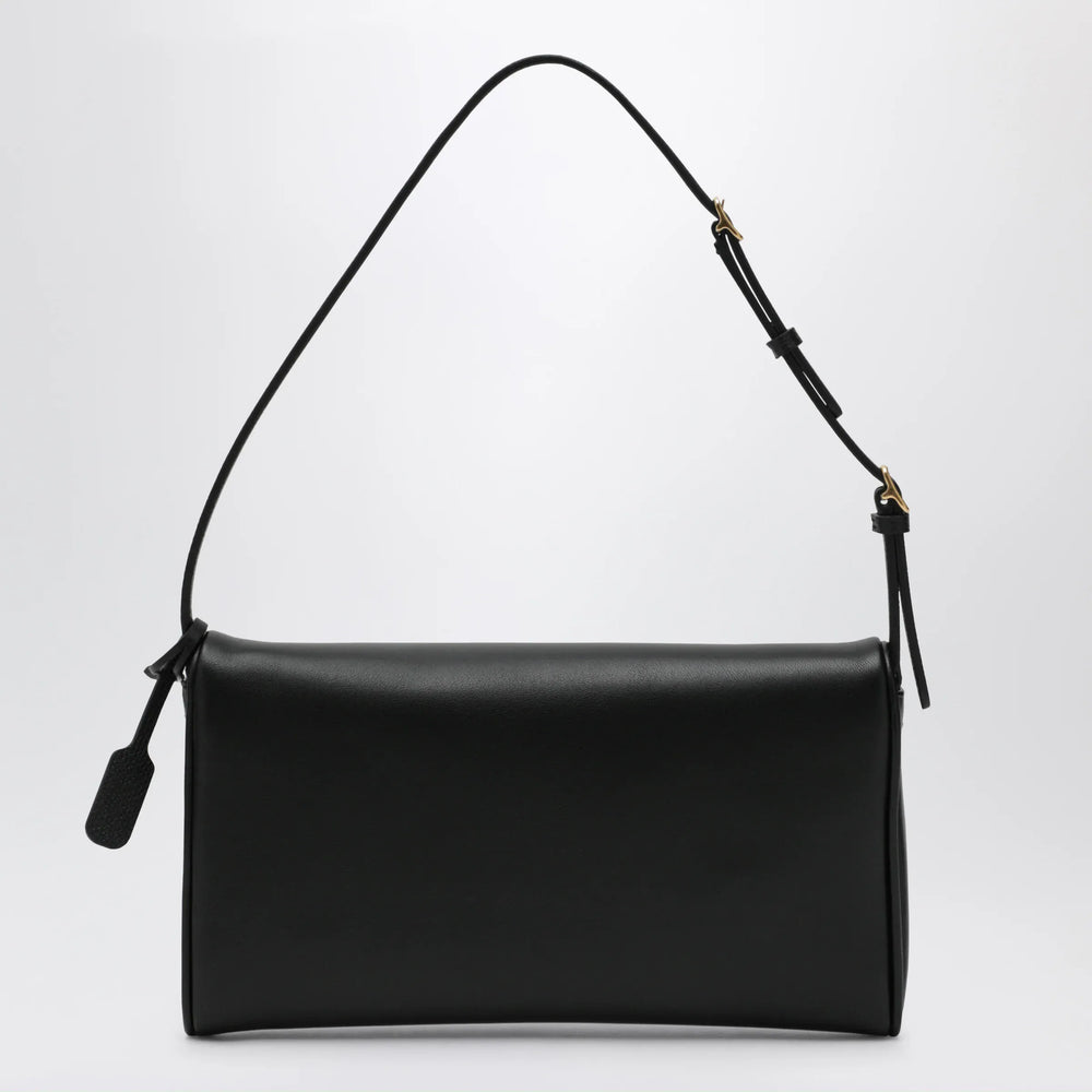 Valentino Garavani - Small black Devain leather shoulder bag Brand U