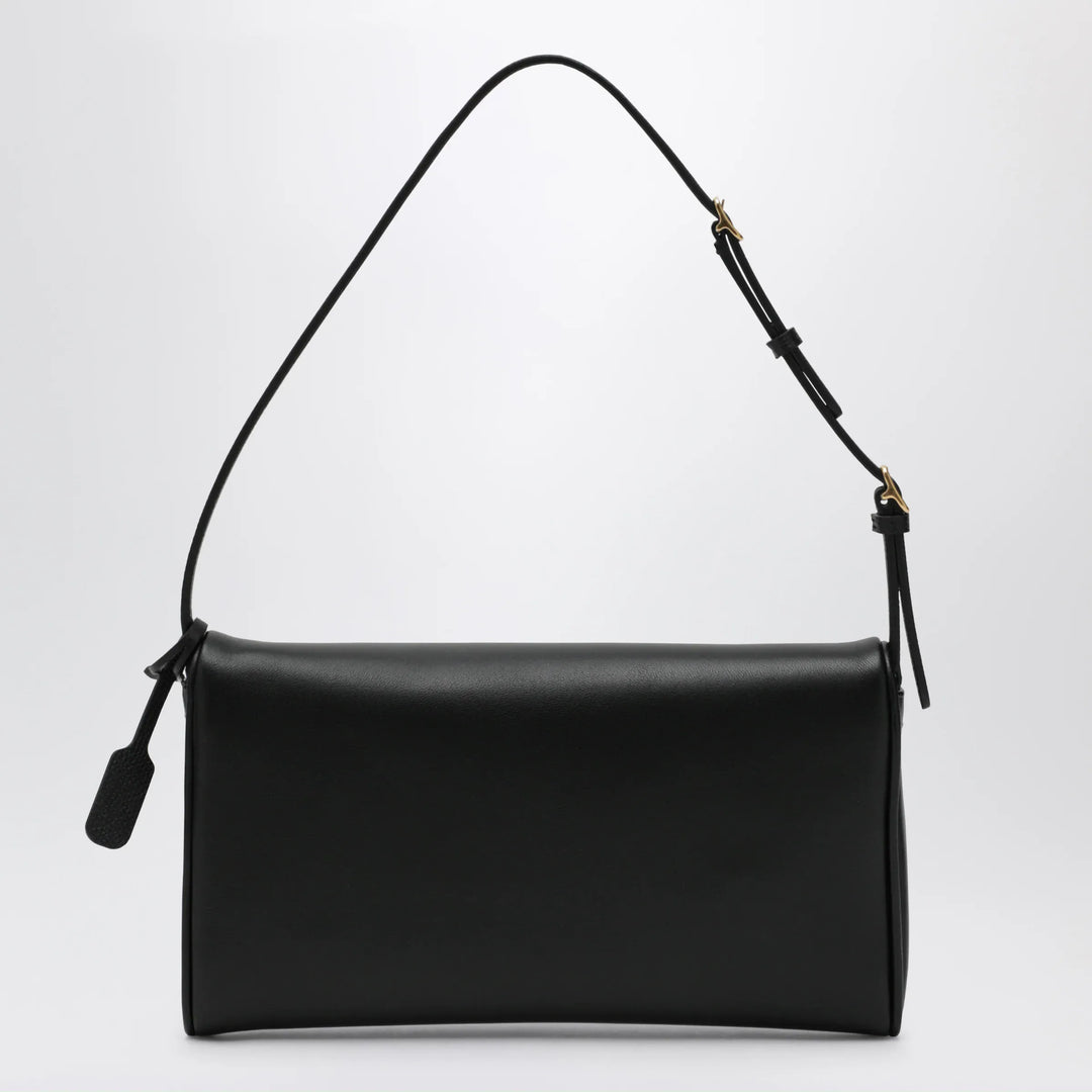 Valentino Garavani - Small black Devain leather shoulder bag Brand U