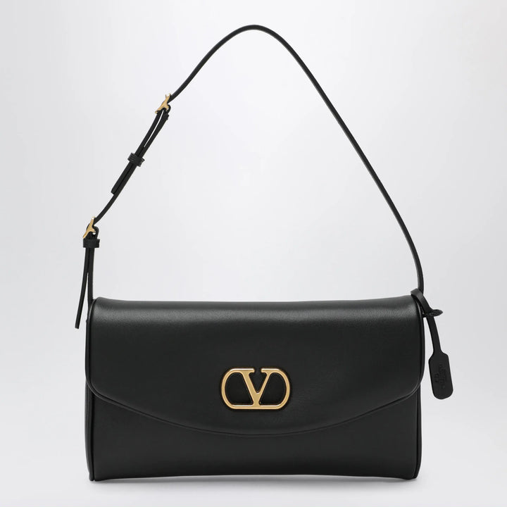 Valentino Garavani - Small black Devain leather shoulder bag Brand U