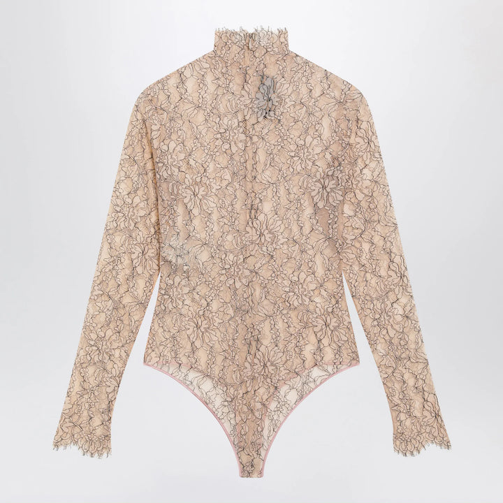 Valentino - Nude rebrodé lace bodysuit Brand