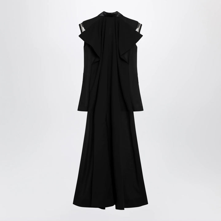 Sacai - Black wool organza vest Brand Vests 2