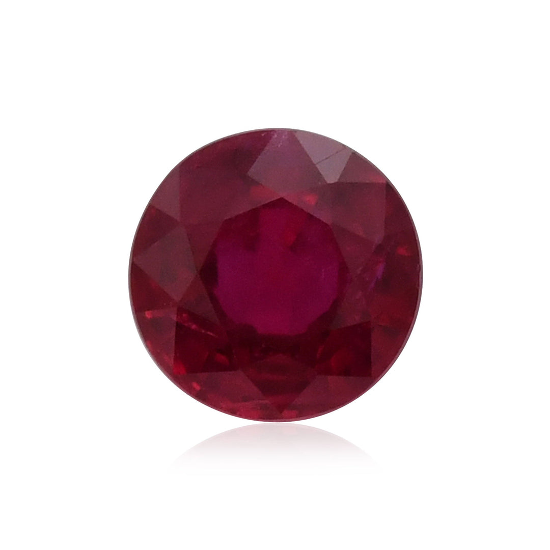 1.38 Carat Red  Round Ruby