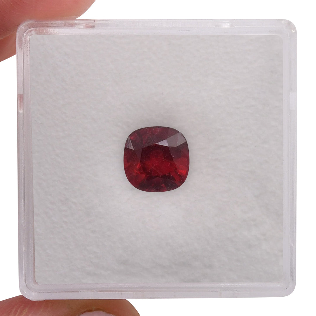 1.72 Carat Red MOZAMBIQUE Cushion Ruby CD