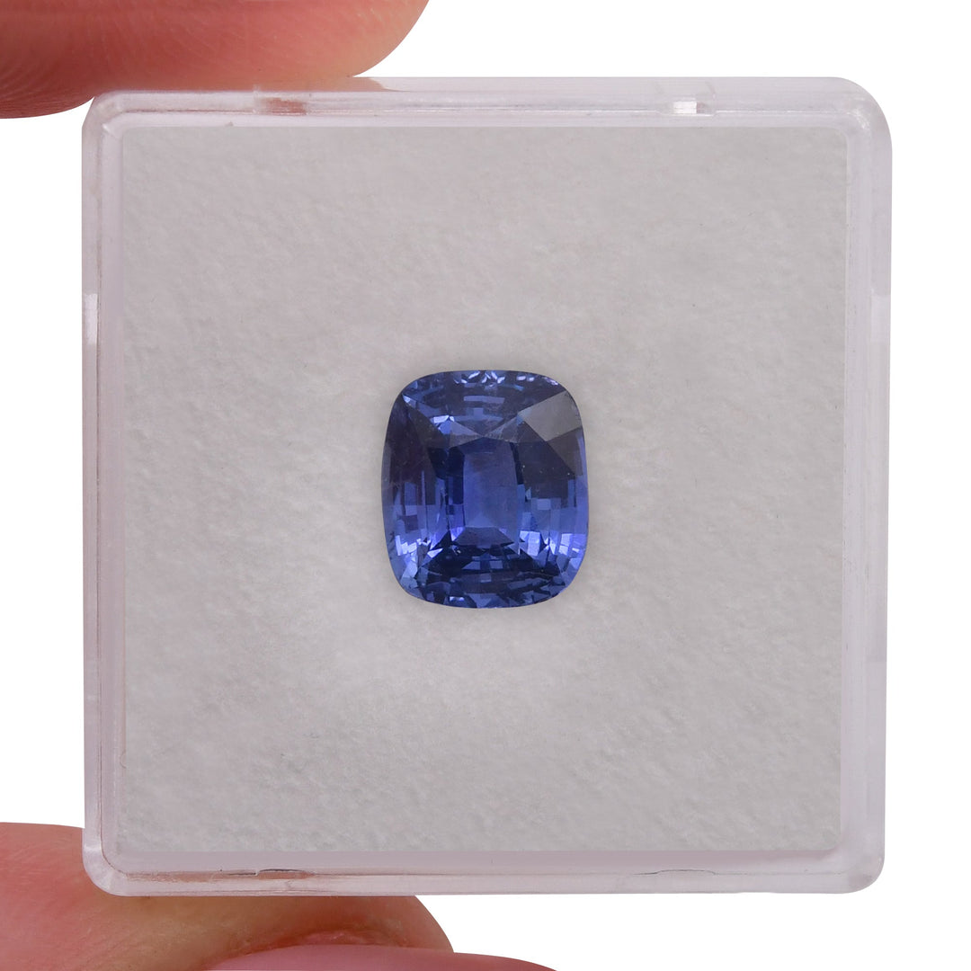 3.03 Carat Blue SRI LANKAN Cushion Sapphire CD