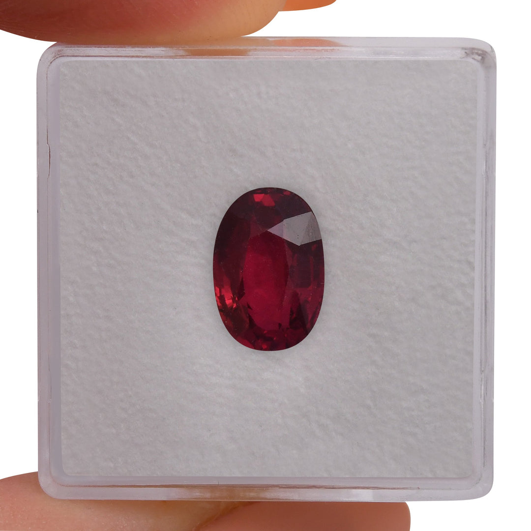 3.06 Carat Red MOZAMBIQUE Oval Ruby AGL No Heat