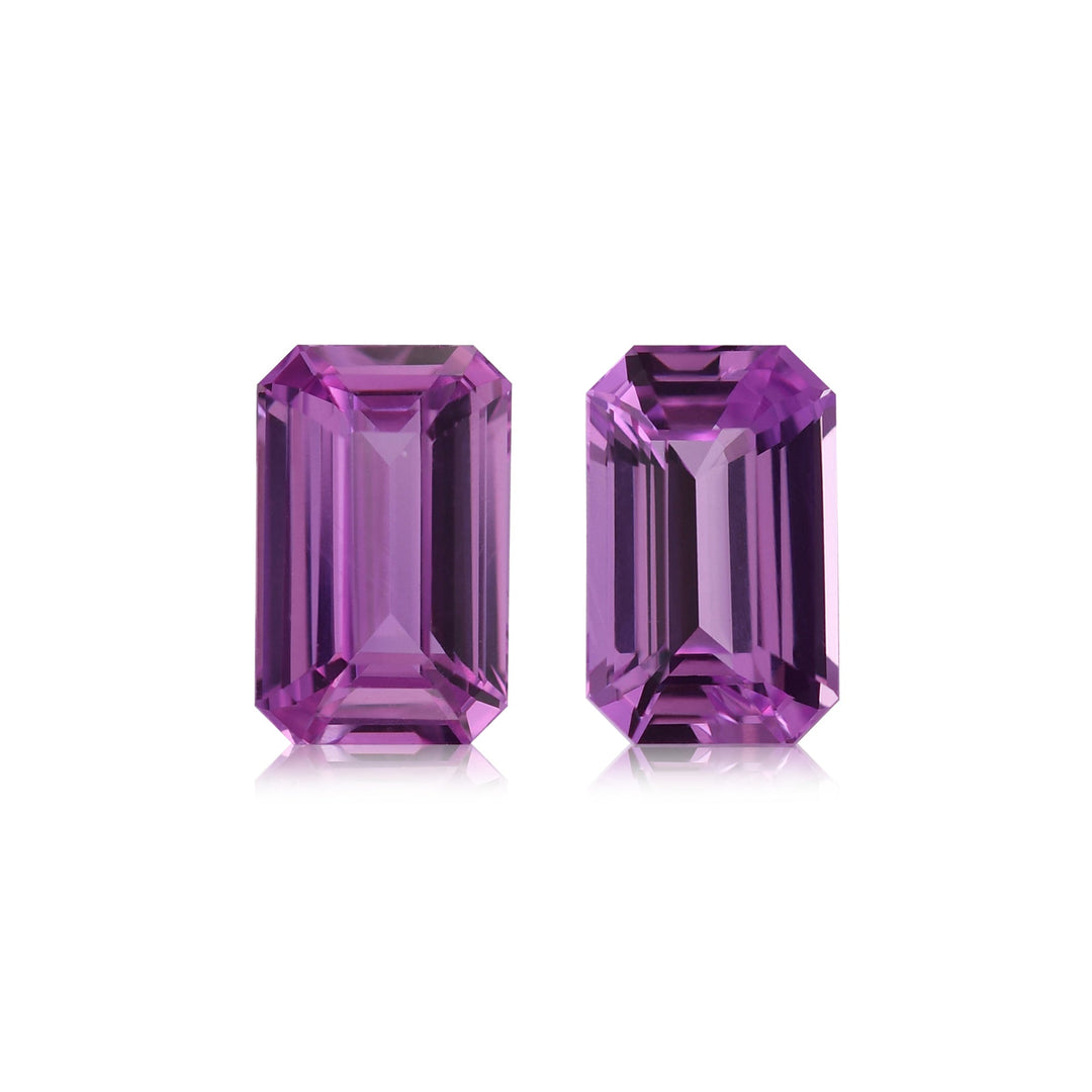 4.07 Carat Pink MADAGASCAR Emerald Sapphires Pair