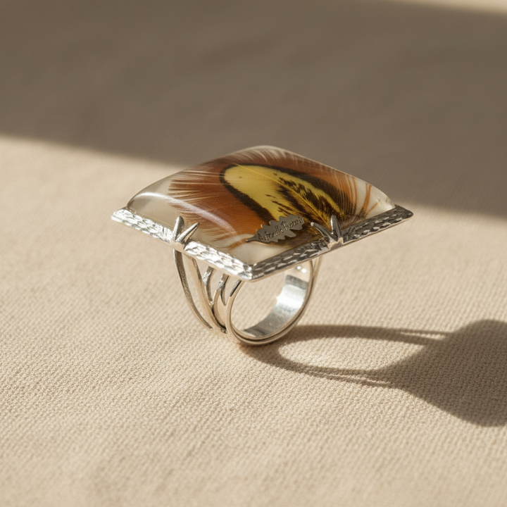 Piuma Ring – Beige Linen