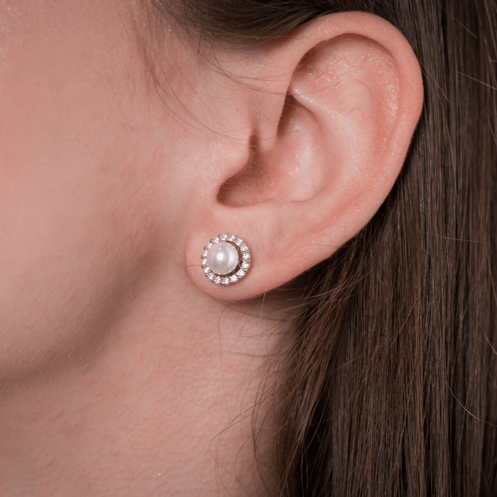 Georgini Earring Georgini Noel Nights Esteem Pearl Earrings Silver Brand